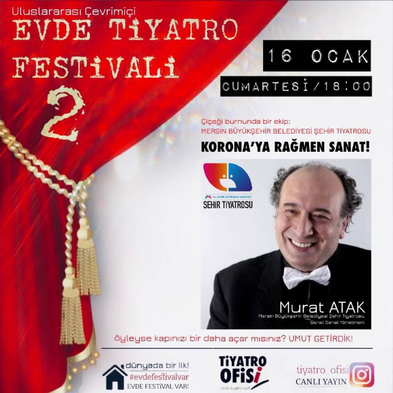 Mersin Şehir Tiyatrosu Evlere Konuk Oluyor