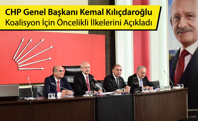 CHP Genel Başkanı Kemal Kılıçdaroğlu Koalisyon İlkelerini Açıkladı