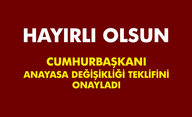 Cumhurbaşkanı Teklifi Onayladı. İşte Referandum Tarihi!