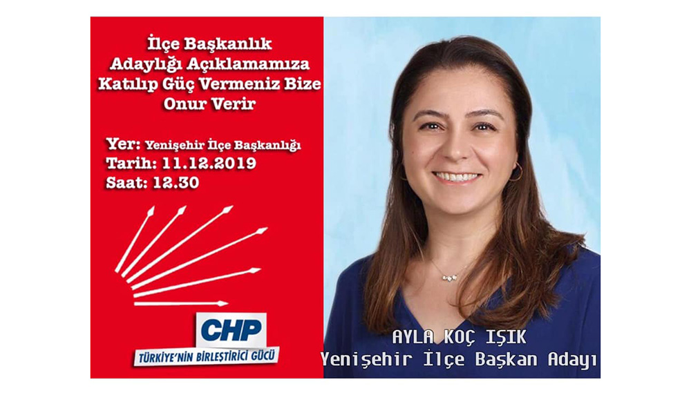 CHP Yenişehir’de Kadın Aday: Ayla Koç Işık